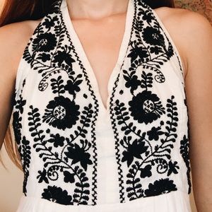 Urban Outfitters Embroidered Halter Dress